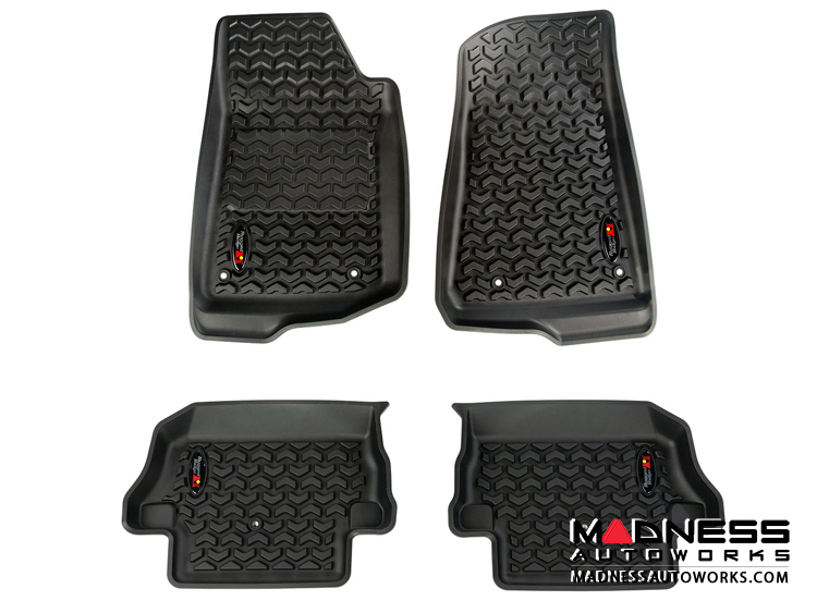 Jeep Wrangler JL Floor Liners - Black - Front & Rear - 2 Door